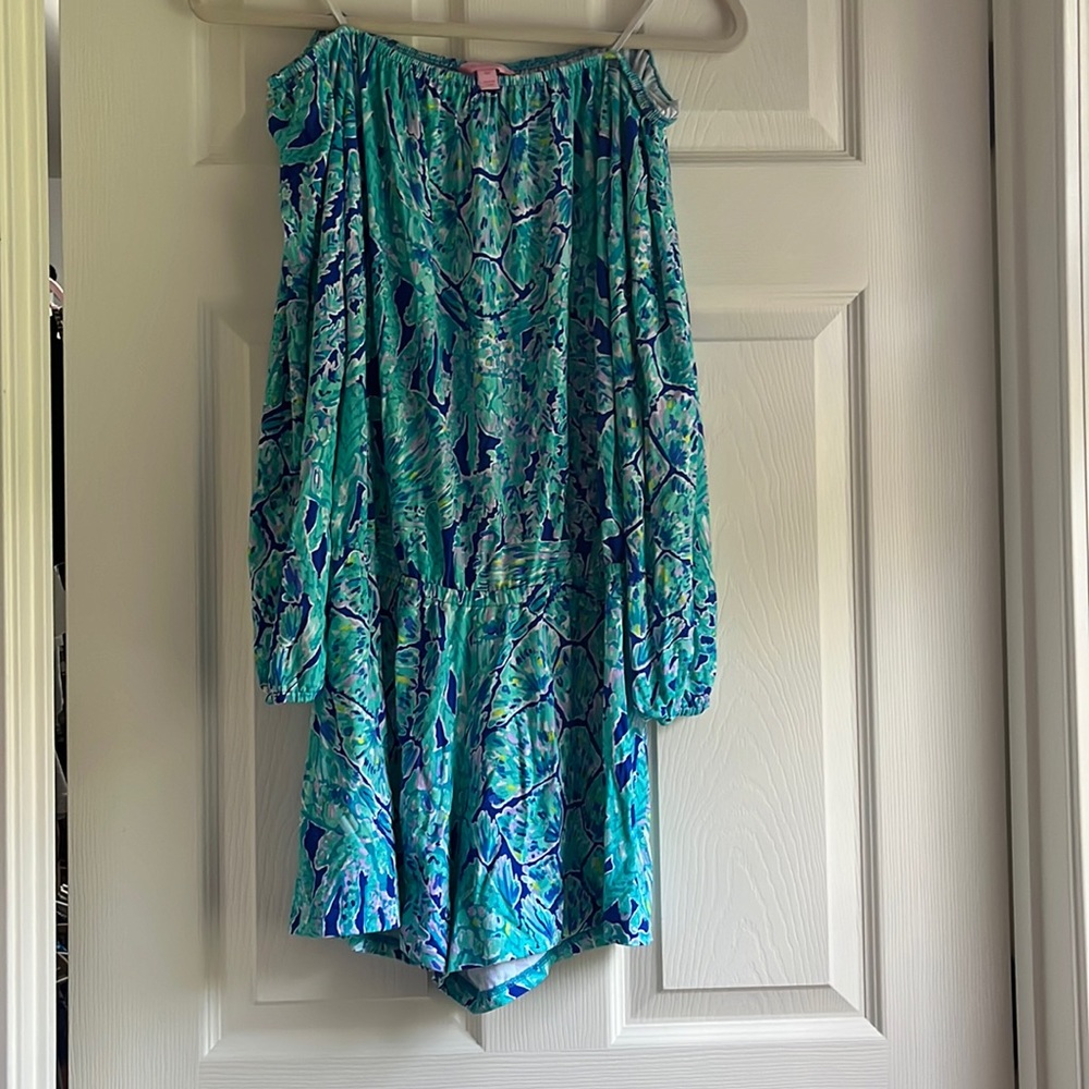 EUC Lilly Pulitzer Tortuga Time Romper, XS